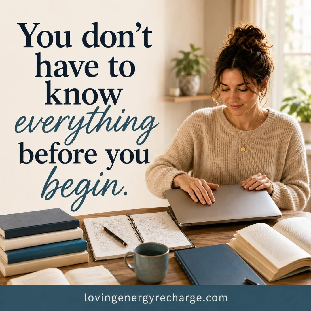 Sometimes wanting to feel prepared can keep you preparing long after you already know enough to begin.

You may think you need to learn a little more, take another course, read another book, gather more information, or feel completely confident befor
