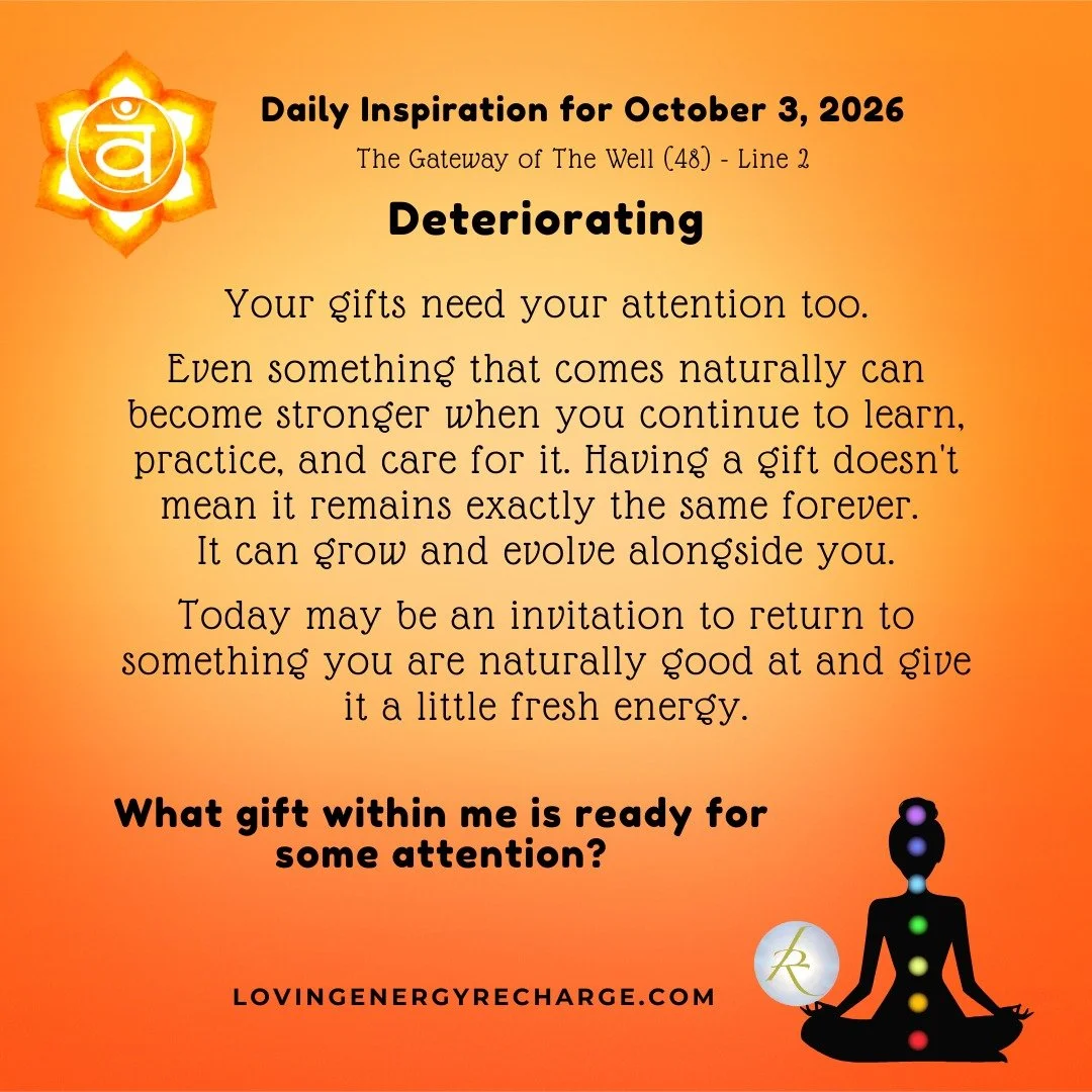 The Sun's Transit into the 2nd Line of the Gateway of The Well today invites reflection on, "What gift within me is ready for some attention?"

#humandesign  #InnerAlchemy #chakraalignment #soulguidance #lovingenergyrecharge #dailyinspirati