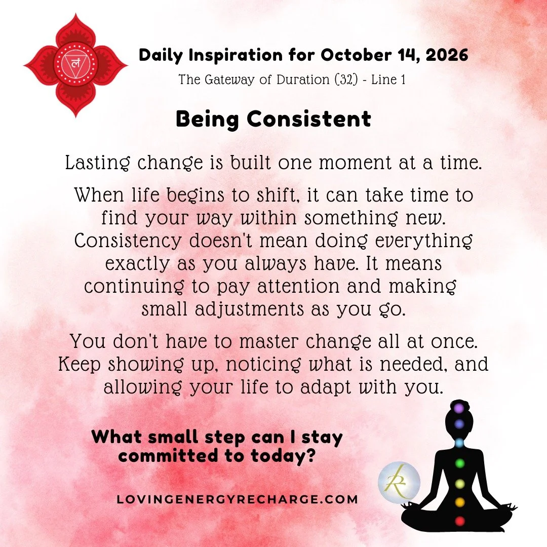 The Sun's Transit into the 1st Line of the Gateway of Duration today invites reflection on, "What small step can I stay committed to today?"

#humandesign  #InnerAlchemy #chakraalignment #soulguidance #lovingenergyrecharge #dailyinspiration