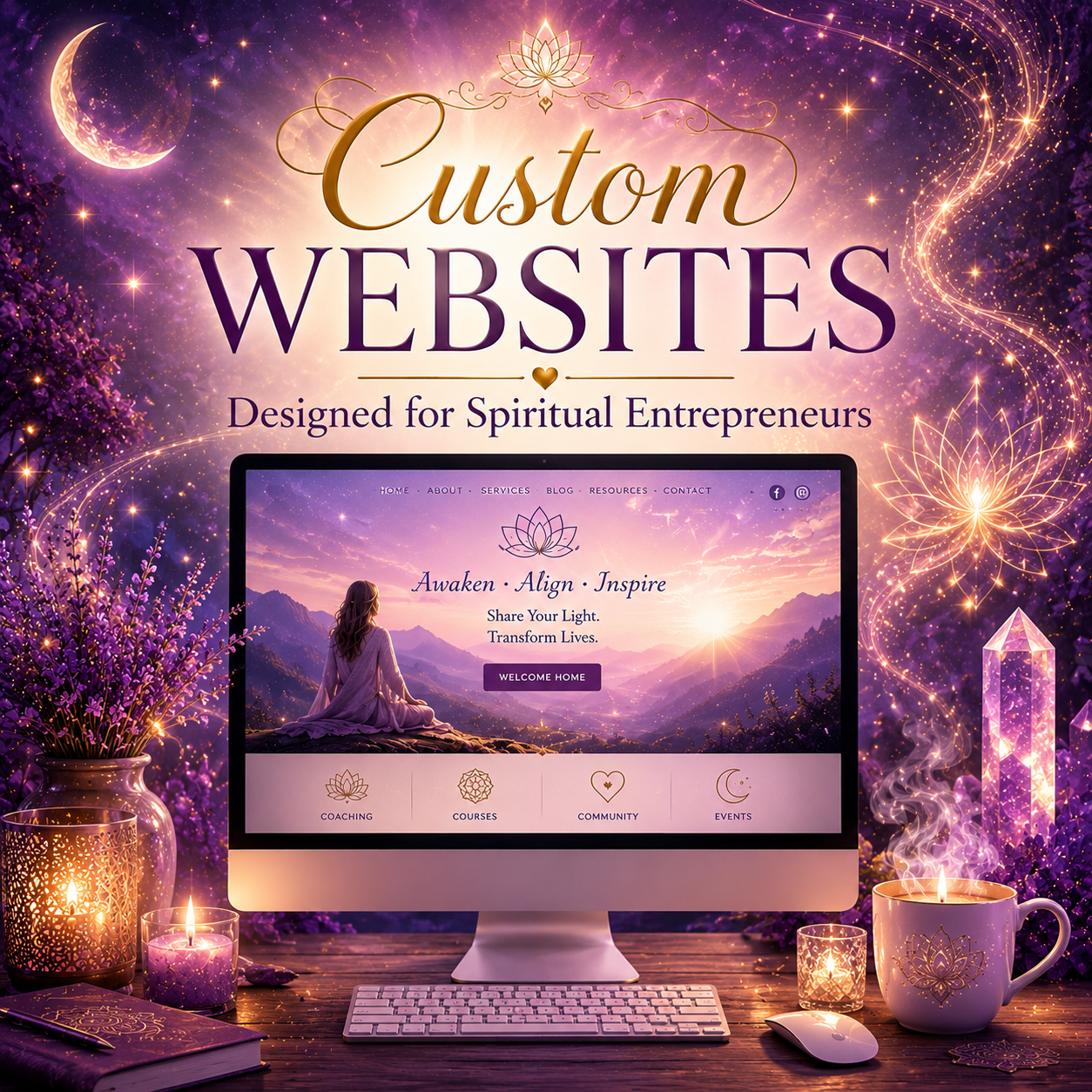 Custom Website Designed for Spiritual Entrepreneurs