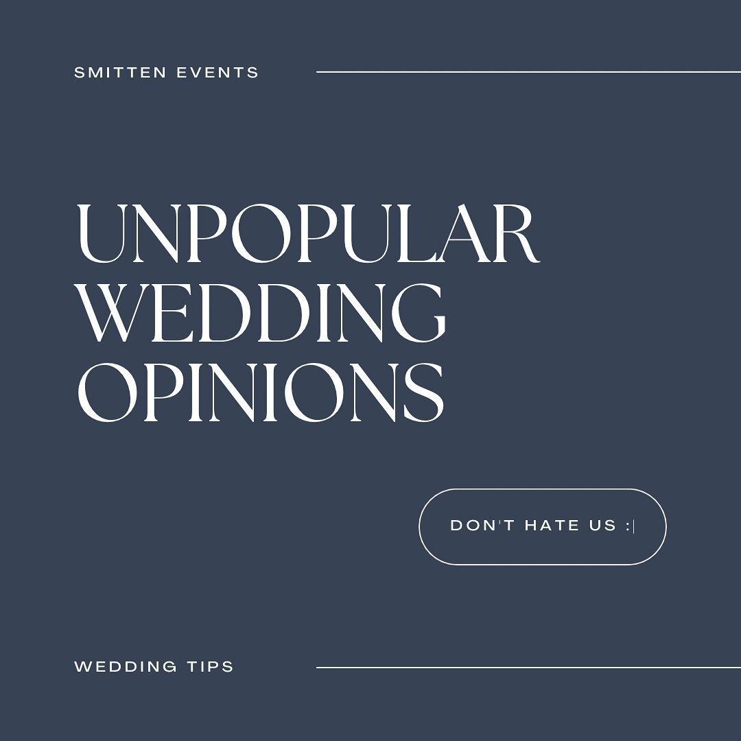 When you&rsquo;ve been in the biz for as long as we have, you&rsquo;re bound to have a few opinions 🙈 

What would you add to this list?
.
.
.
.
#unpopularopinions #weddingtraditions #weddingtips #weddingtipsandtricks #vancouvereventplanner #vancouv