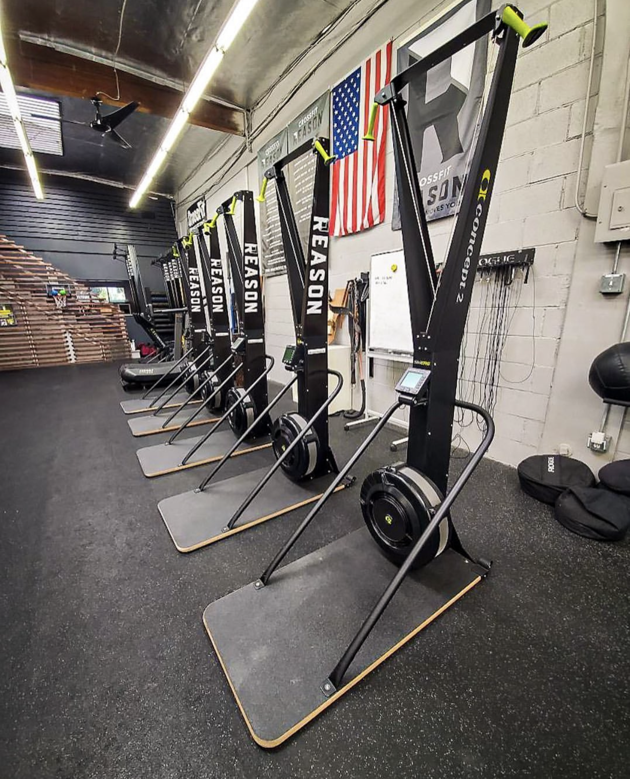 Gym maintenance on a Concept2 SkiErg at a gym in Los Angeles