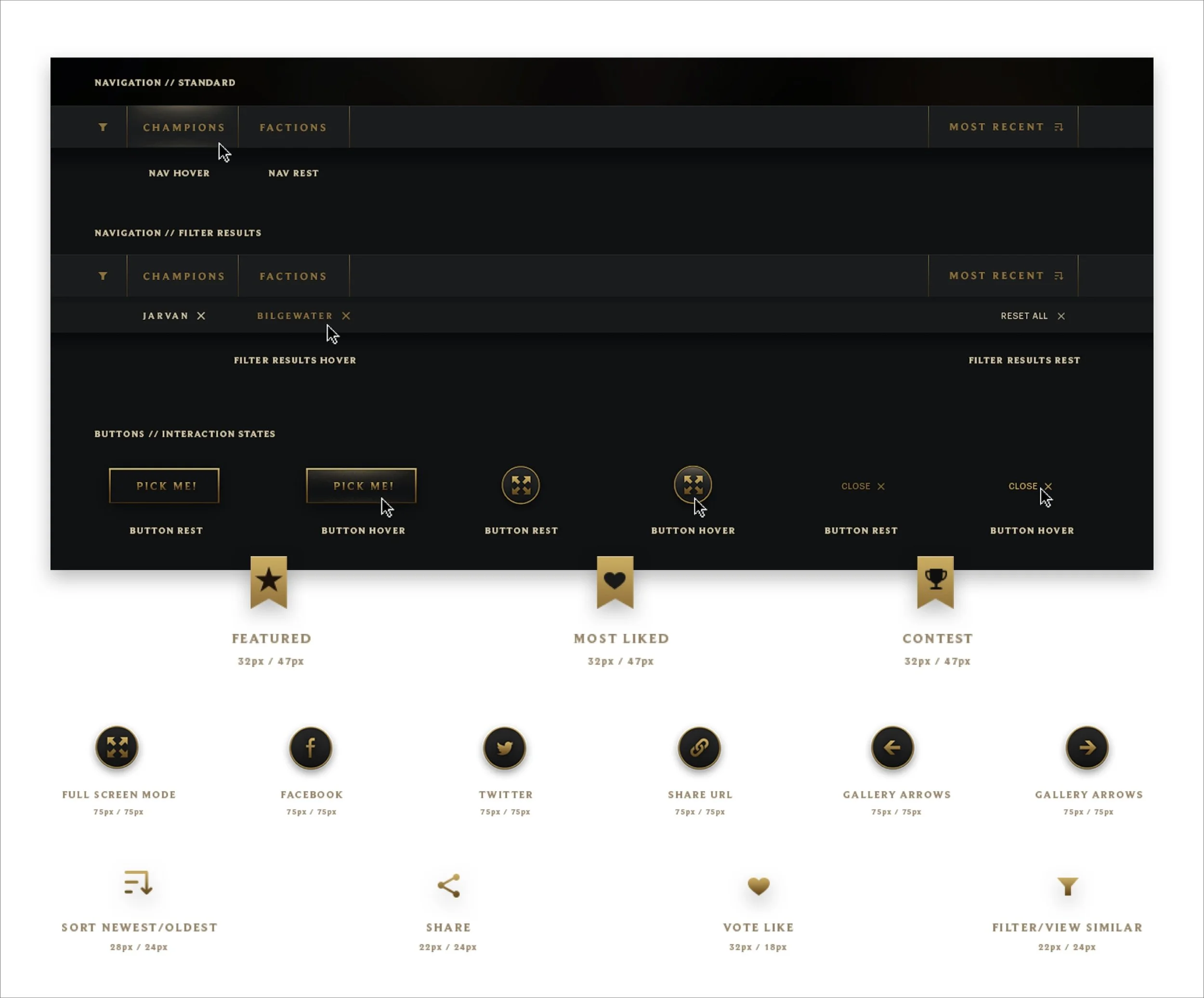 Riot Games Website Design Elements