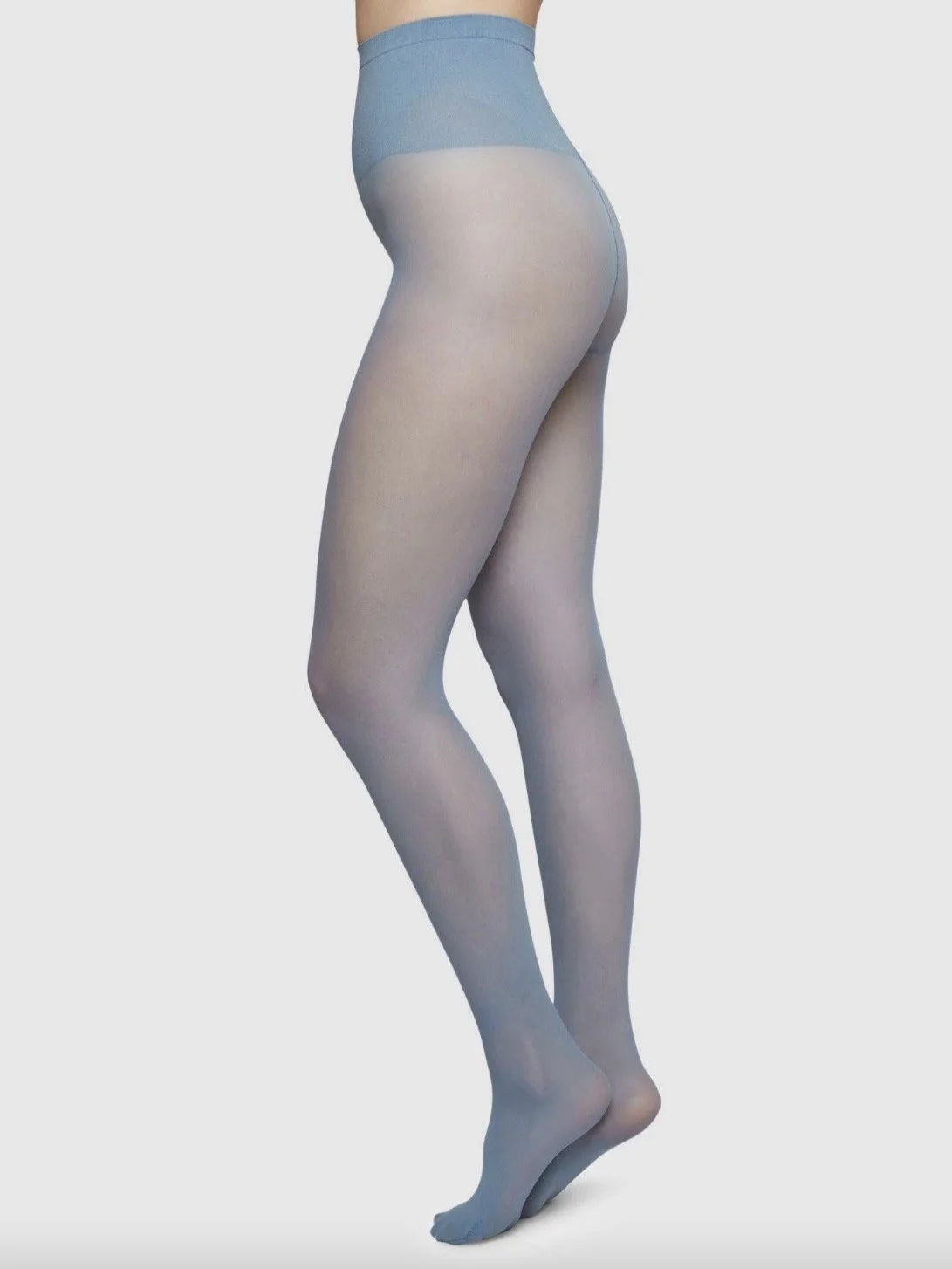 Collants Lady Jasmin Vintage - Bleu Ciel - Taille Unique - New Old Stock - Neuf Avec Étiquette