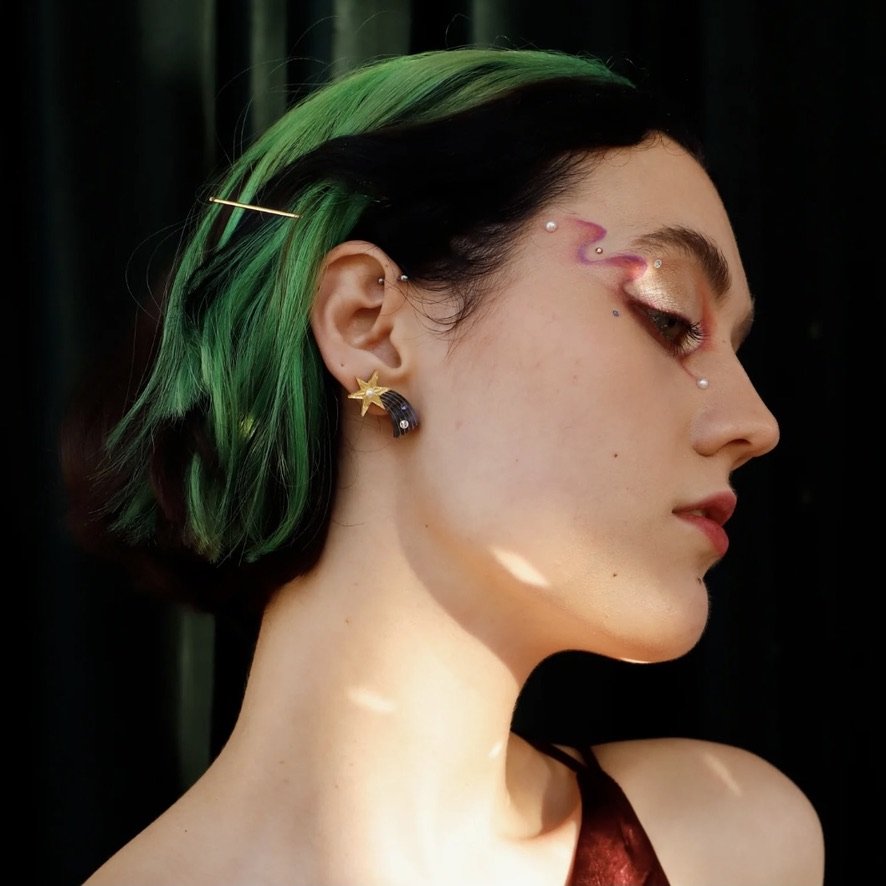 Shooting Stars Studs on model.jpeg