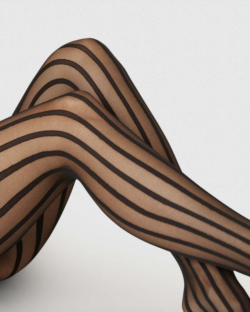 Swedish Stockings Lea Wave Patterned Tights — La Osa