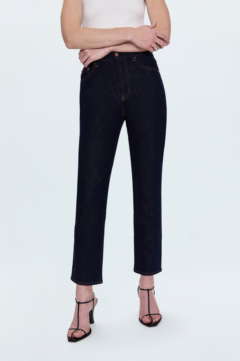 BRI HIGH RISE SLIM STRAIGHT JEAN - NIGHTFALL