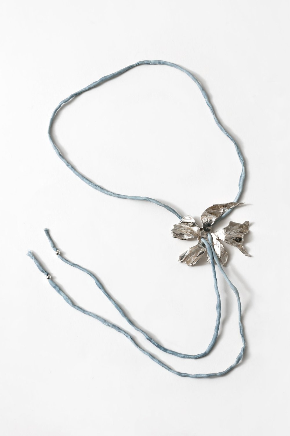 Flower Cord Necklace in Blue — Sunloom