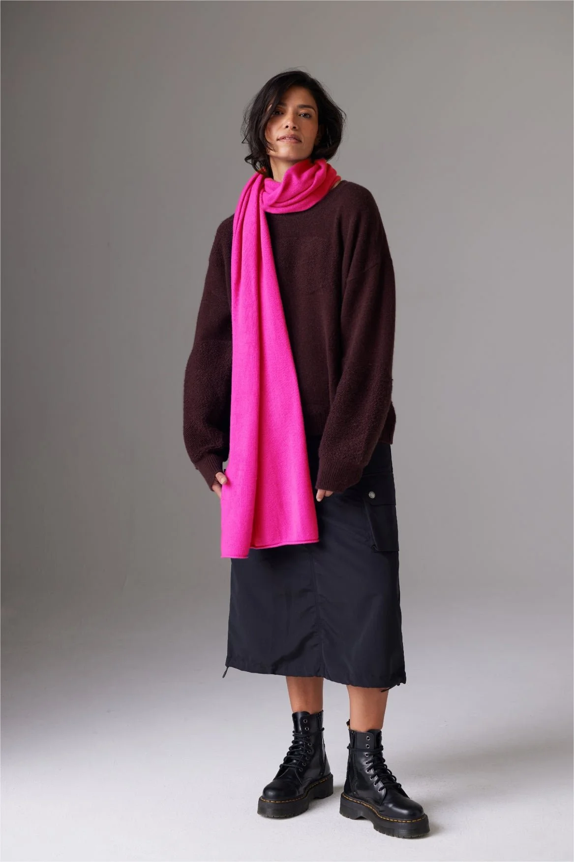 WAYA CASHMERE SCARF- PONY PINK
