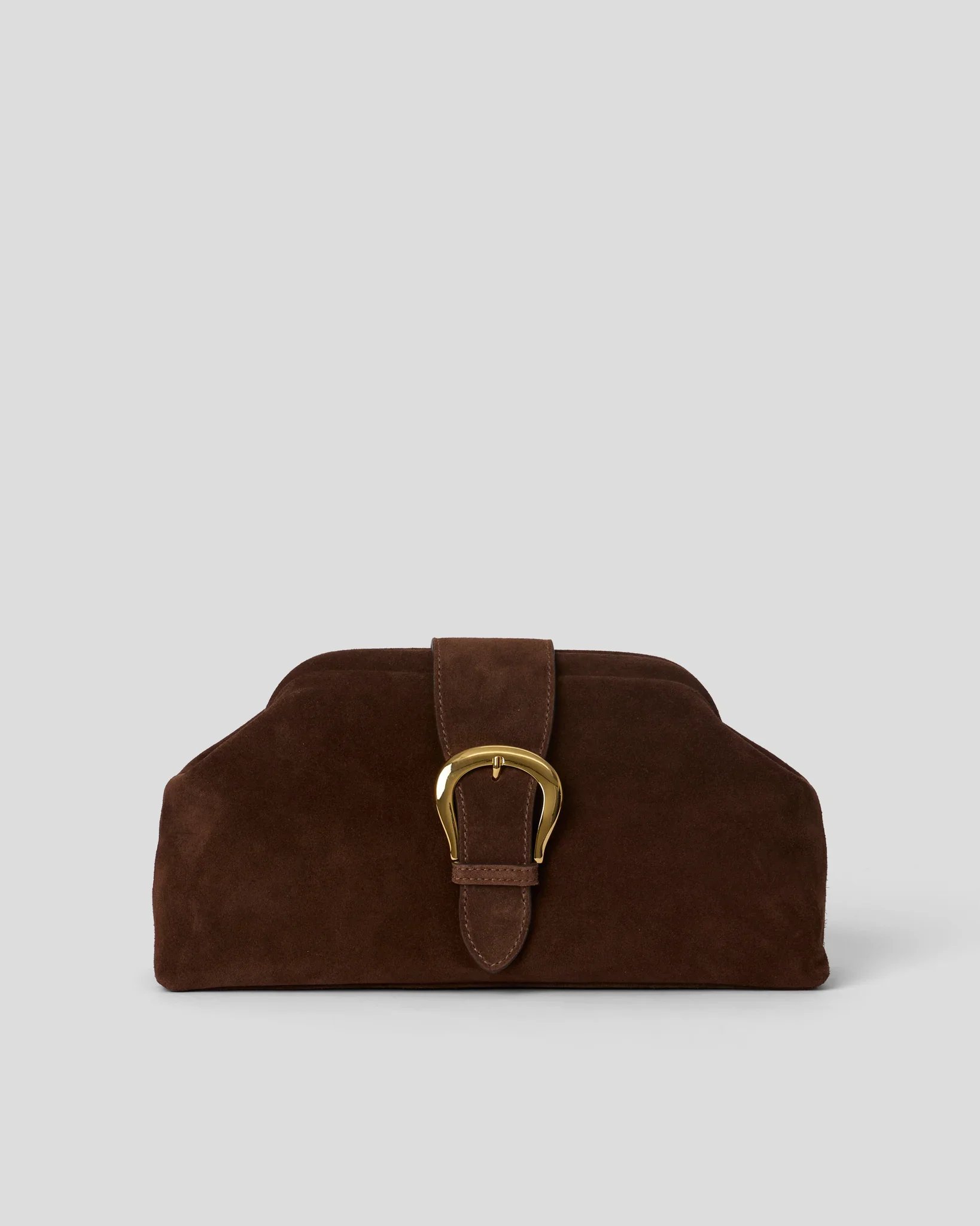 ESTELLE BUCKLE SUEDE CLUTCH