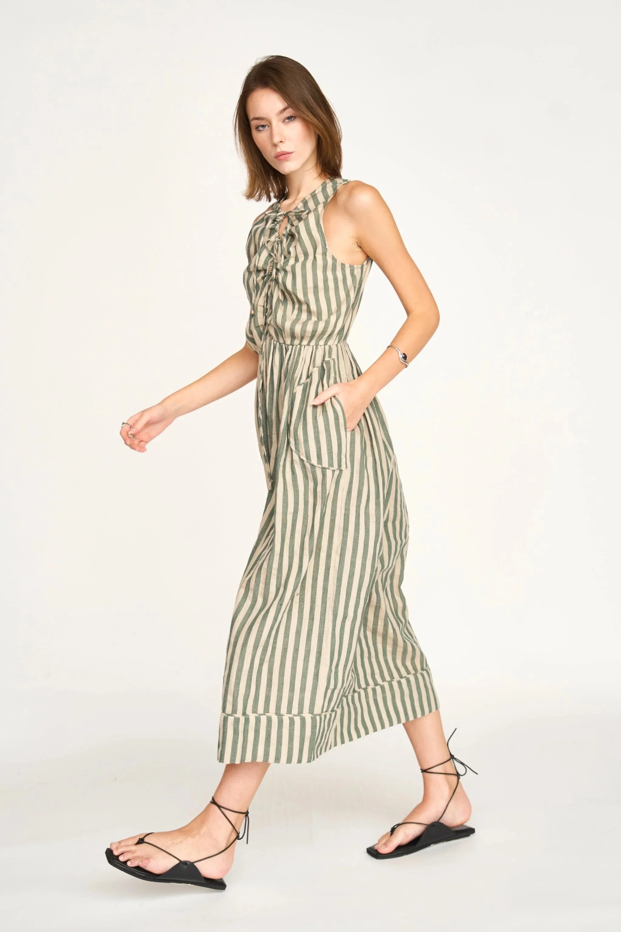 CERRITOS DRESS IN SAFARI STRIPE