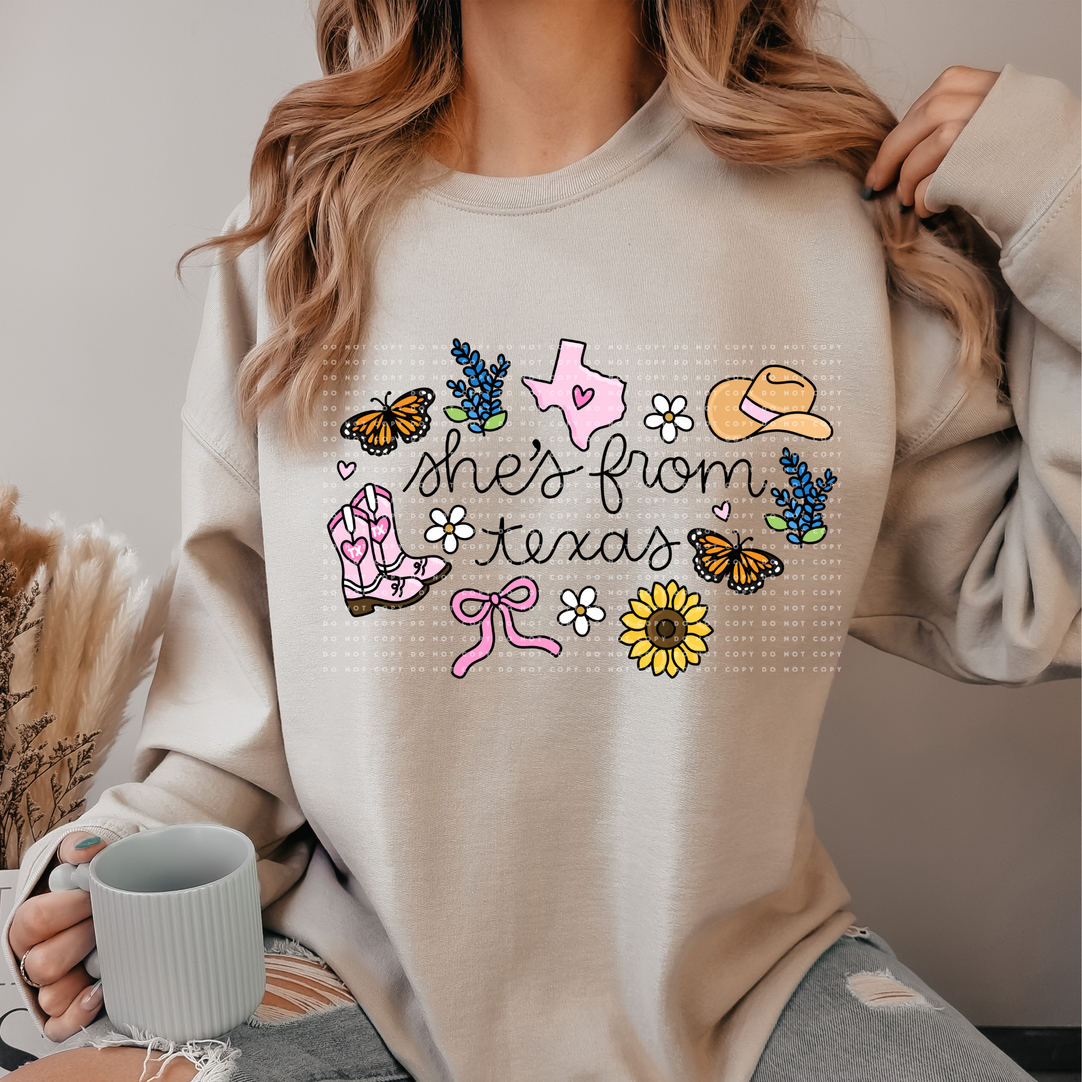 She's from Texas sweatshirt