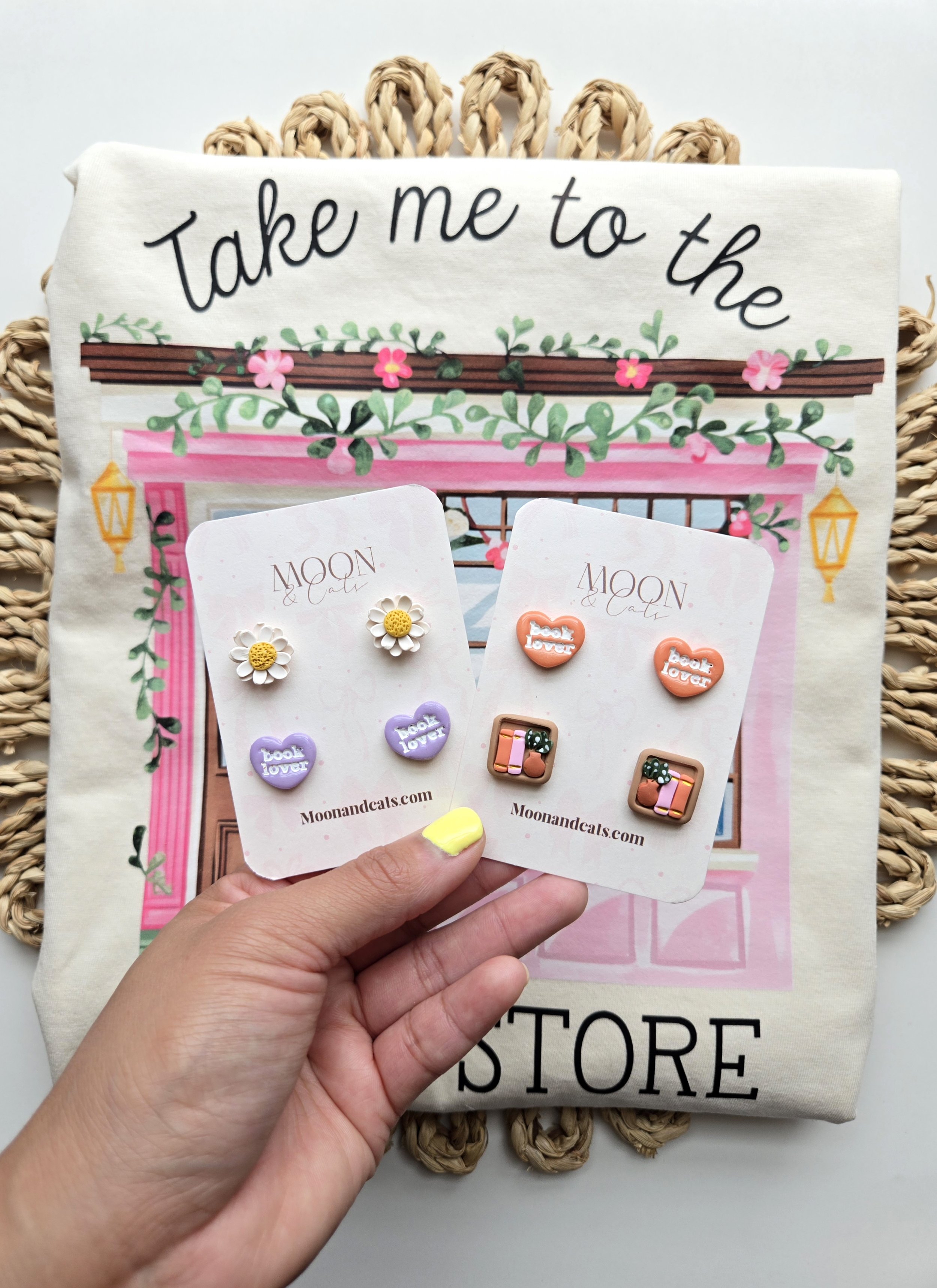 Book lover studs