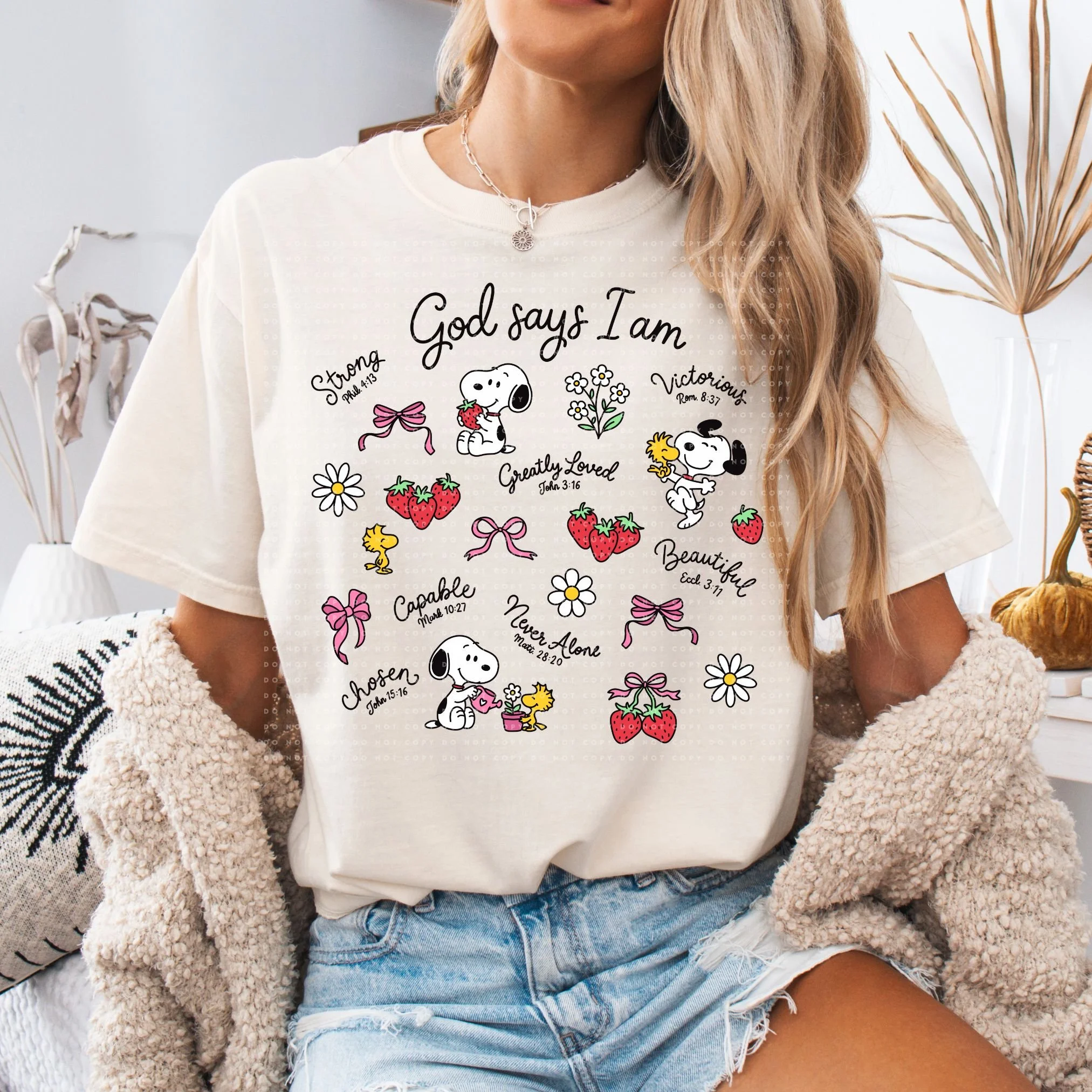 God says I am (front only) t shirt