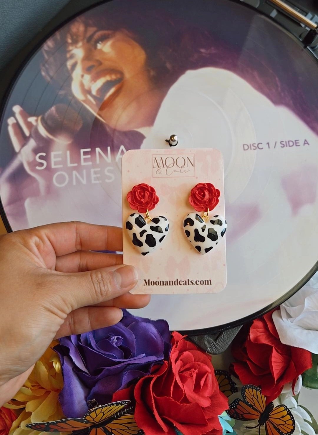 Cowprint hearts + roses