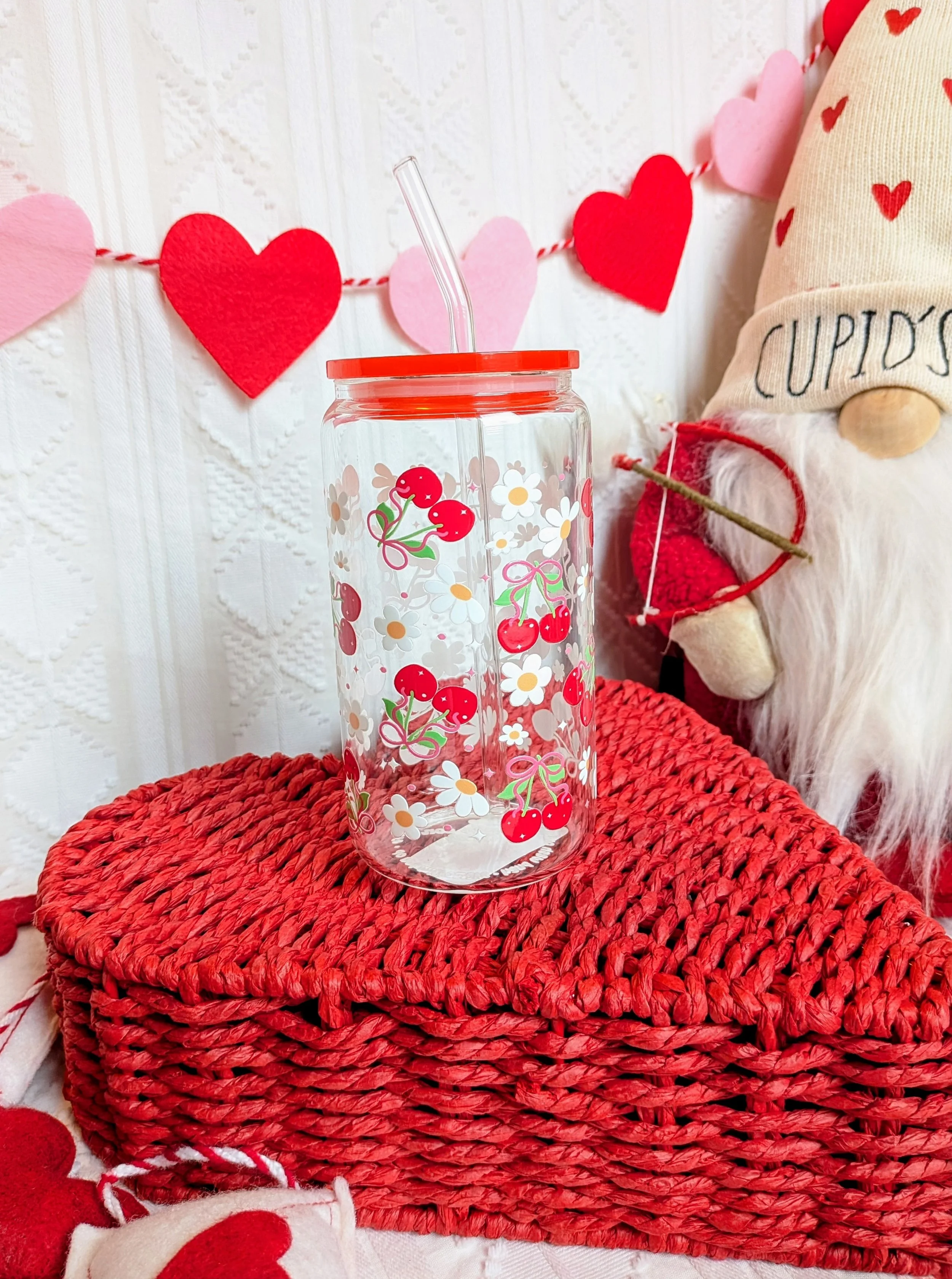 Coquette cherries 16oz glass jar