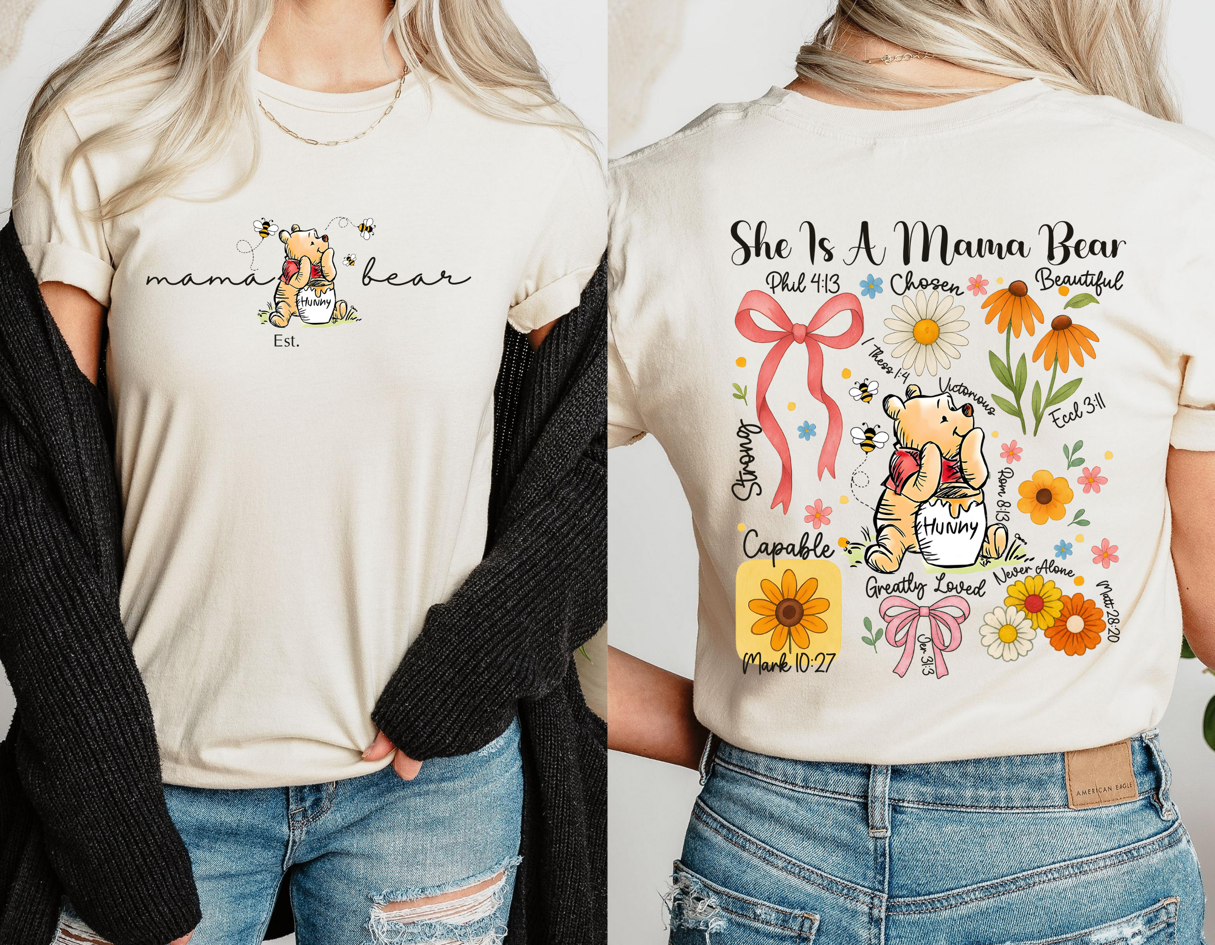 Mama beart (Front + back) t-shirt