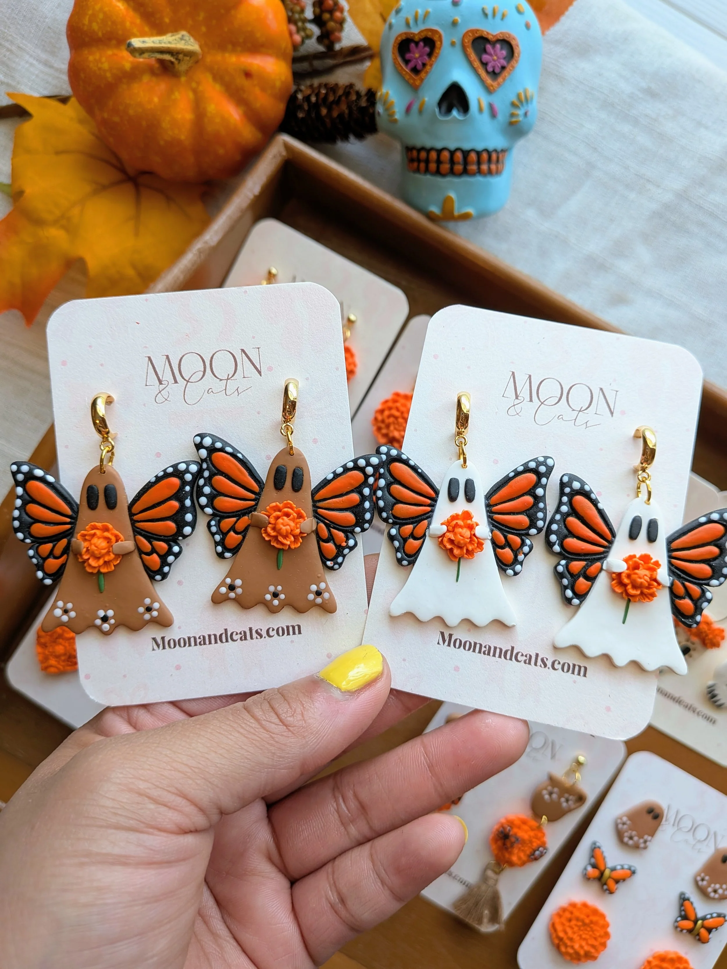 Cempasuchil ghost with monarch wings