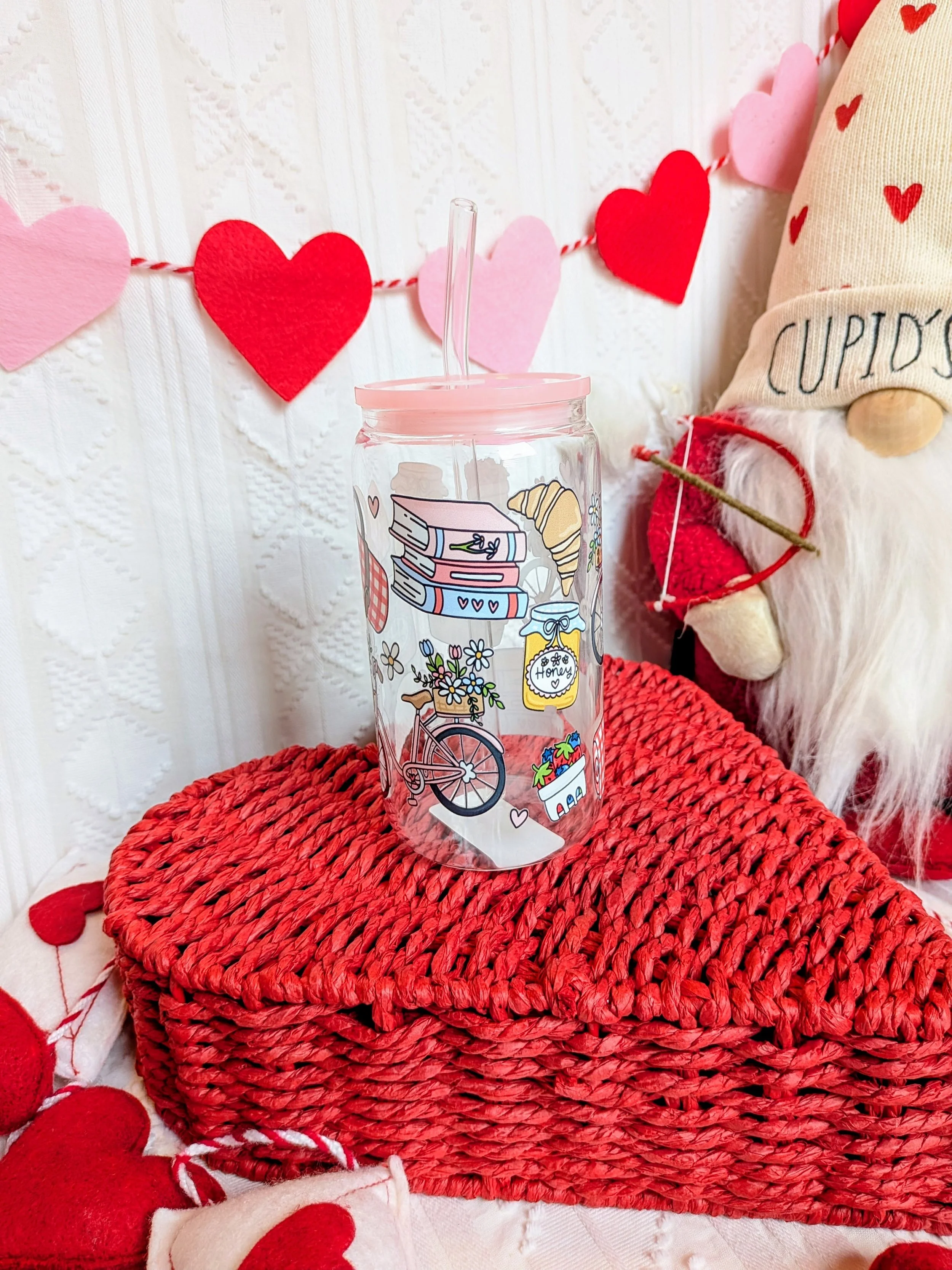 Spring picnic glass jar