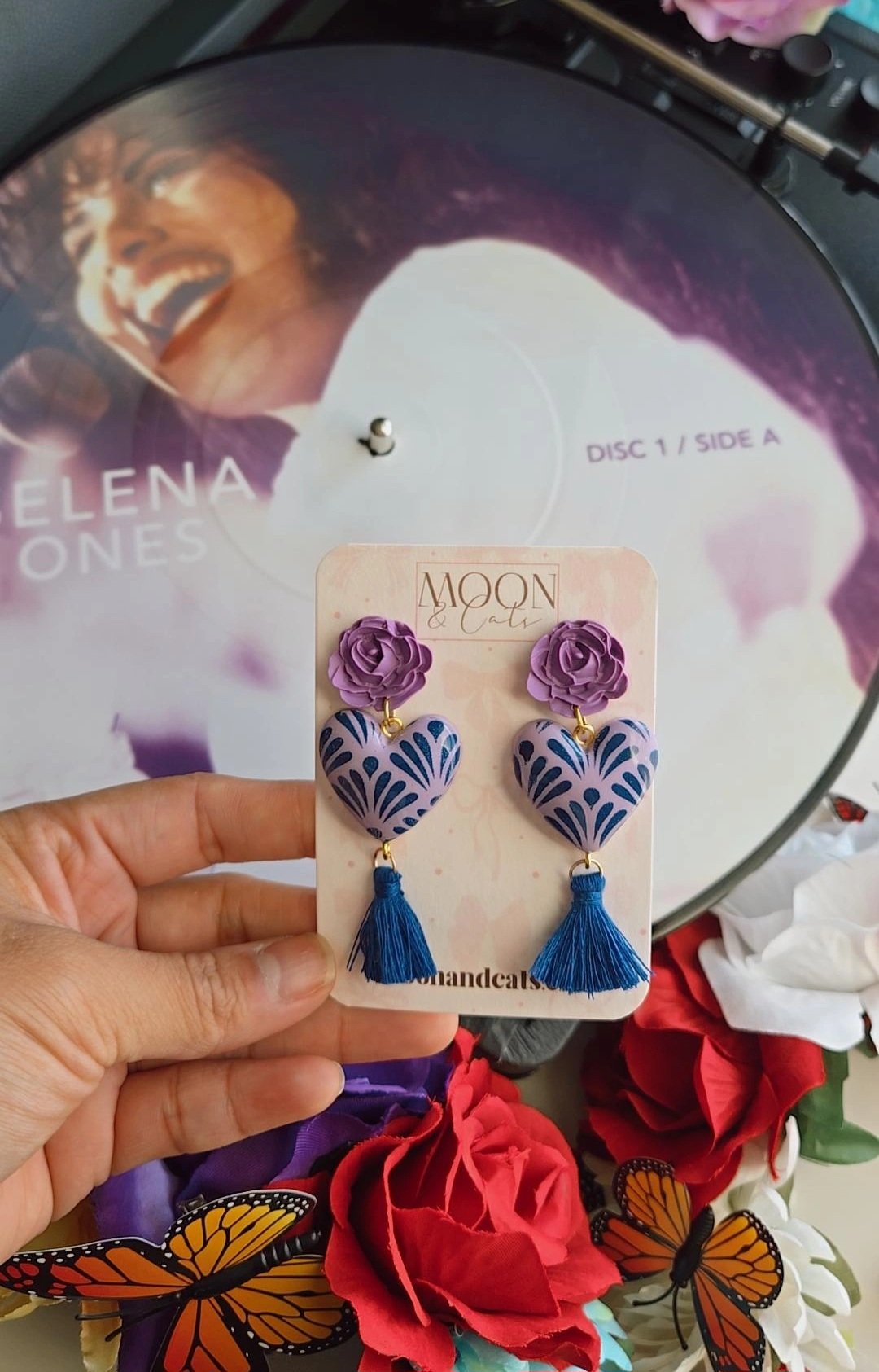 Purple Talavera & Roses