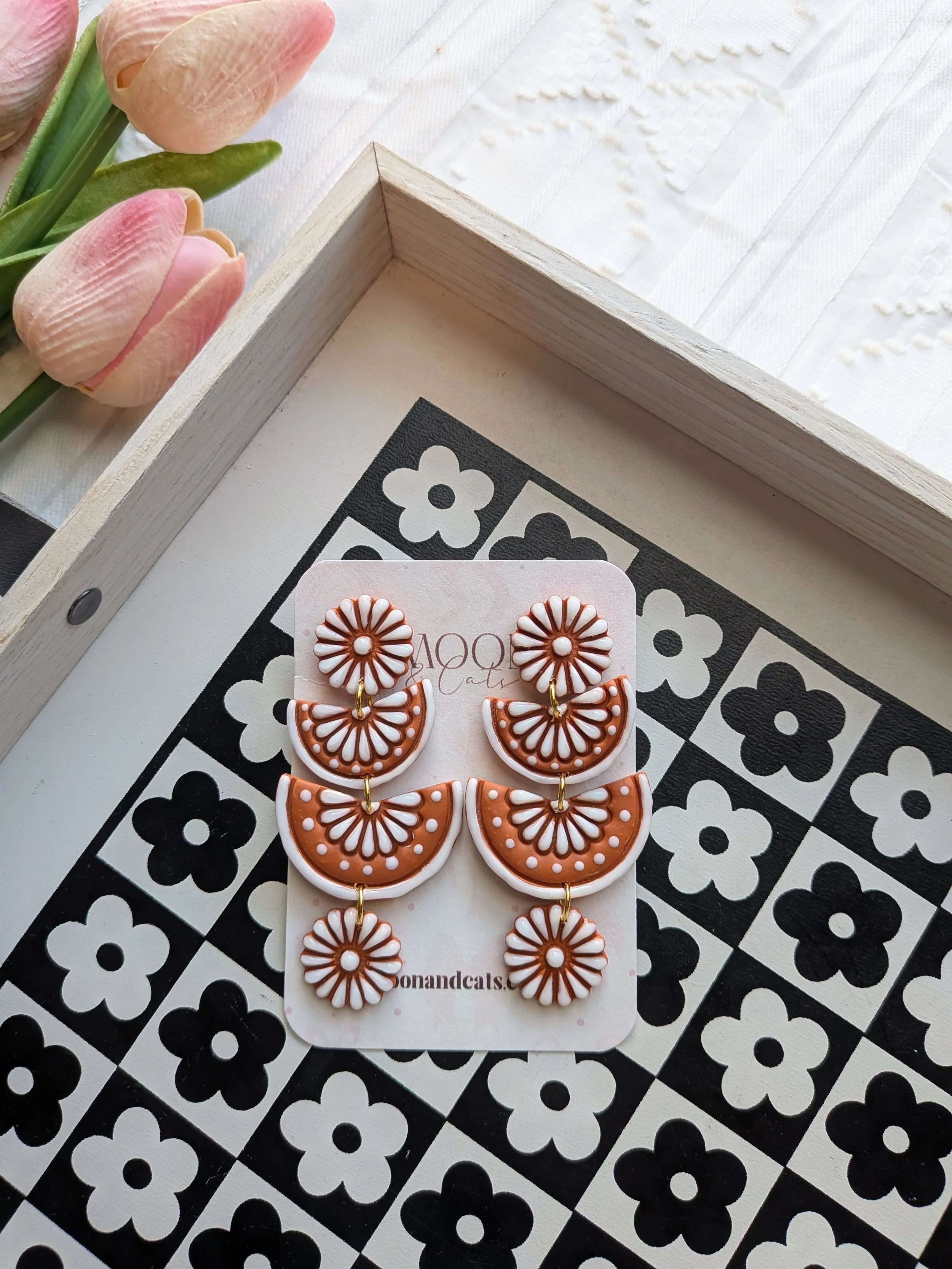 Terracotta talavera fans