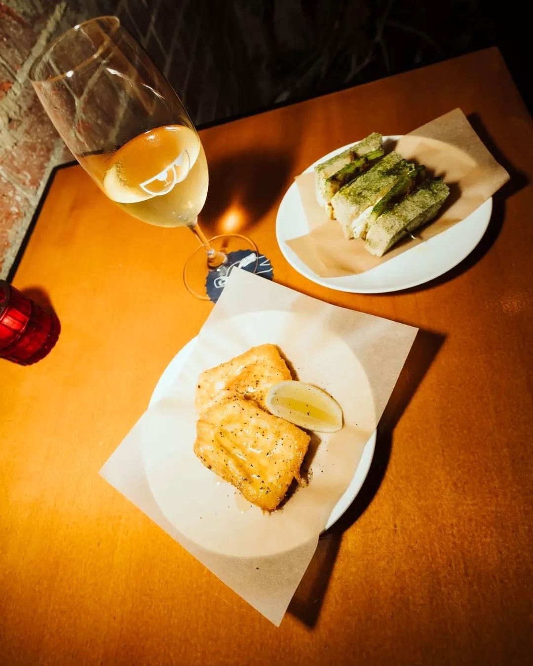 Saganaki and chicken skin sandwich to cure your Monday blues. Doors at 5pm.