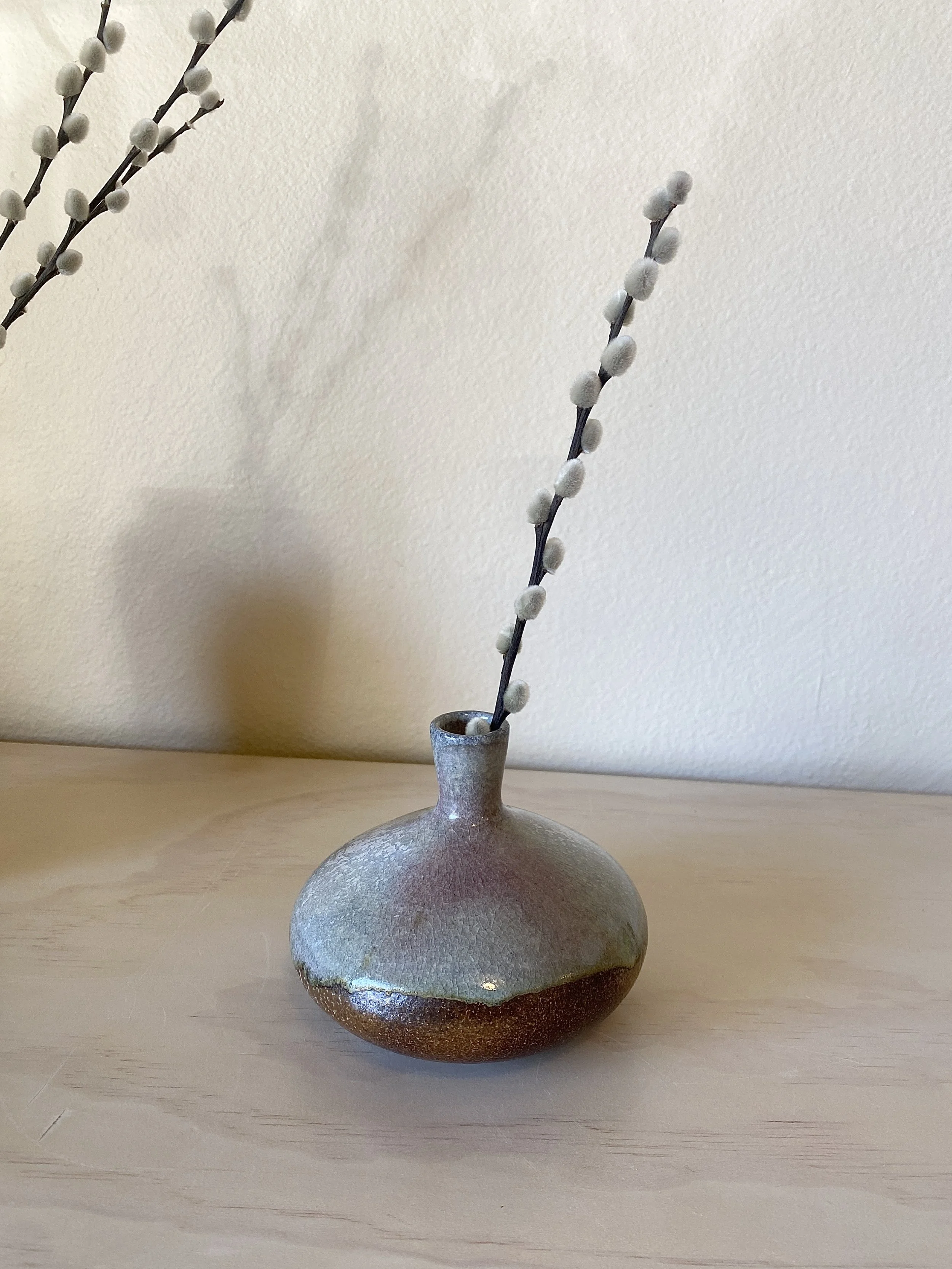 Blue Earth Toned Bud Vase