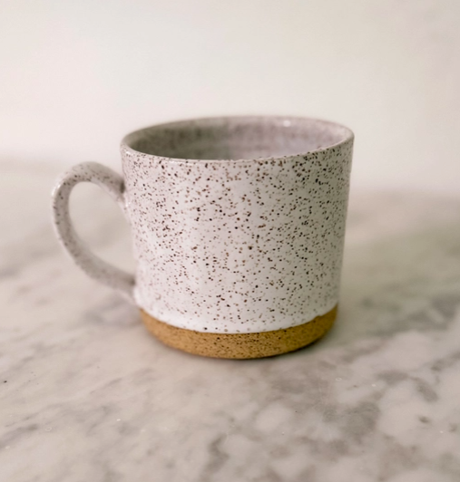 Matte Ceramic Speckled Mug - White