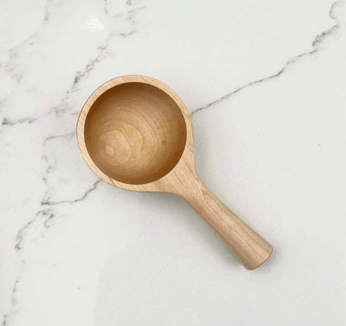 5" large Maple Wooden Scoop
