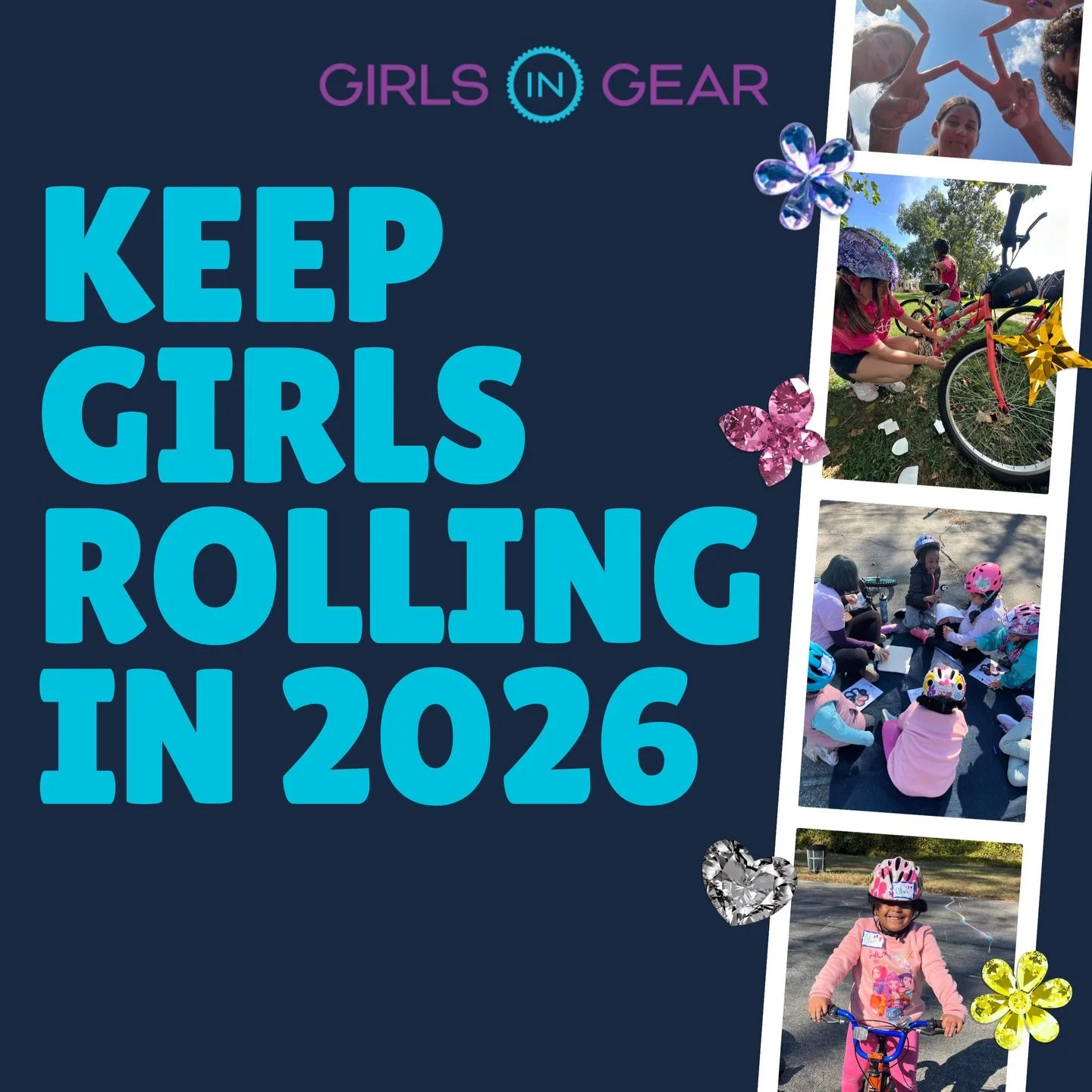At Girls in Gear, we believe every girl deserves a champion in her corner - someone who cheers her on, lifts her up, and helps her discover just how powerful she really is, on and off her bike. That someone could be you. ✨ 

Whether you have a few ho