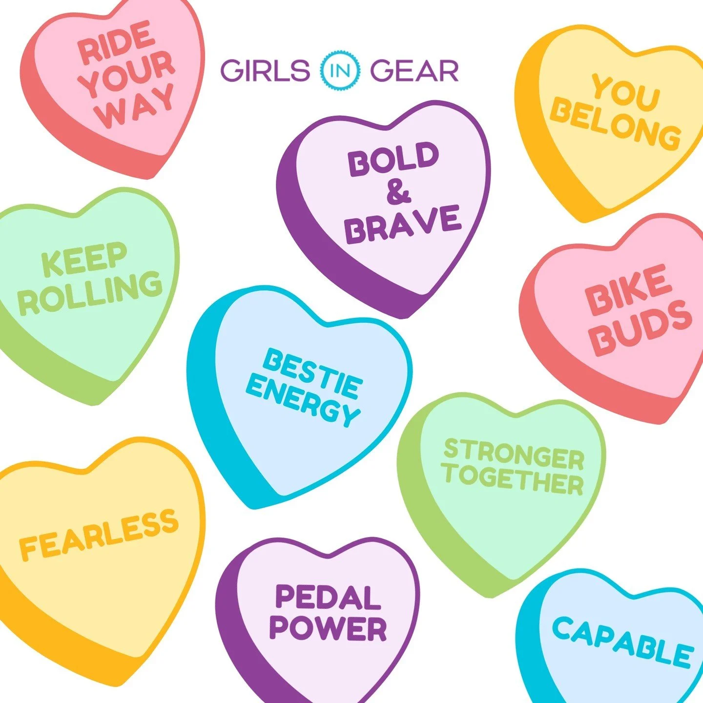 Roses are red 
Violets are blue 
Confidence looks best
On a bike - and on YOU

Happy Valentine&rsquo;s Day from Girls in Gear 💕