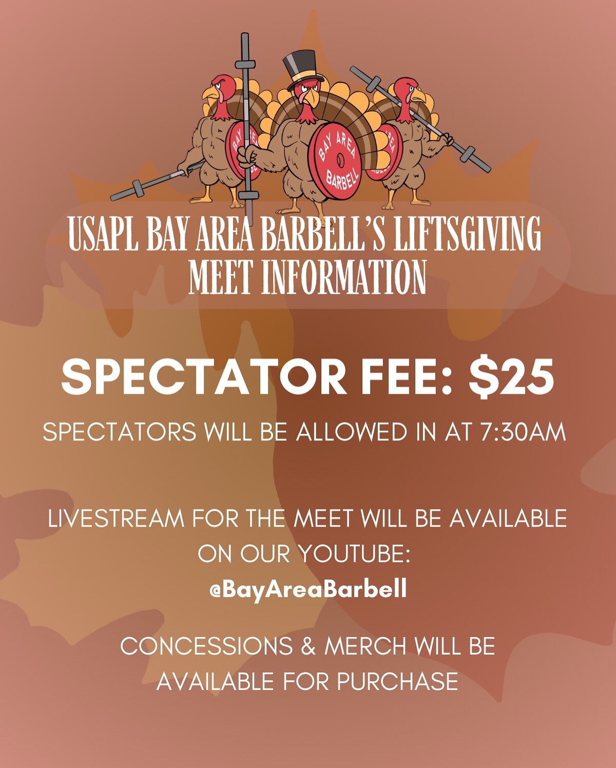 As much as we&rsquo;re excited to host our athletes, we&rsquo;re excited for their people to come and show them love and support. Find all the info you need to know before coming to watch your favorite people lift this Saturday 💪