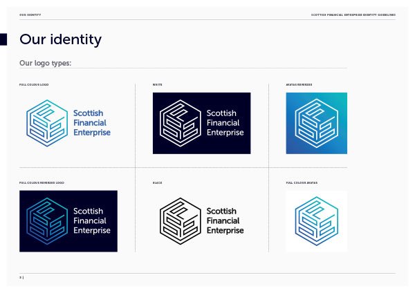 Scottish Financial Enterprise brand design twofifths design