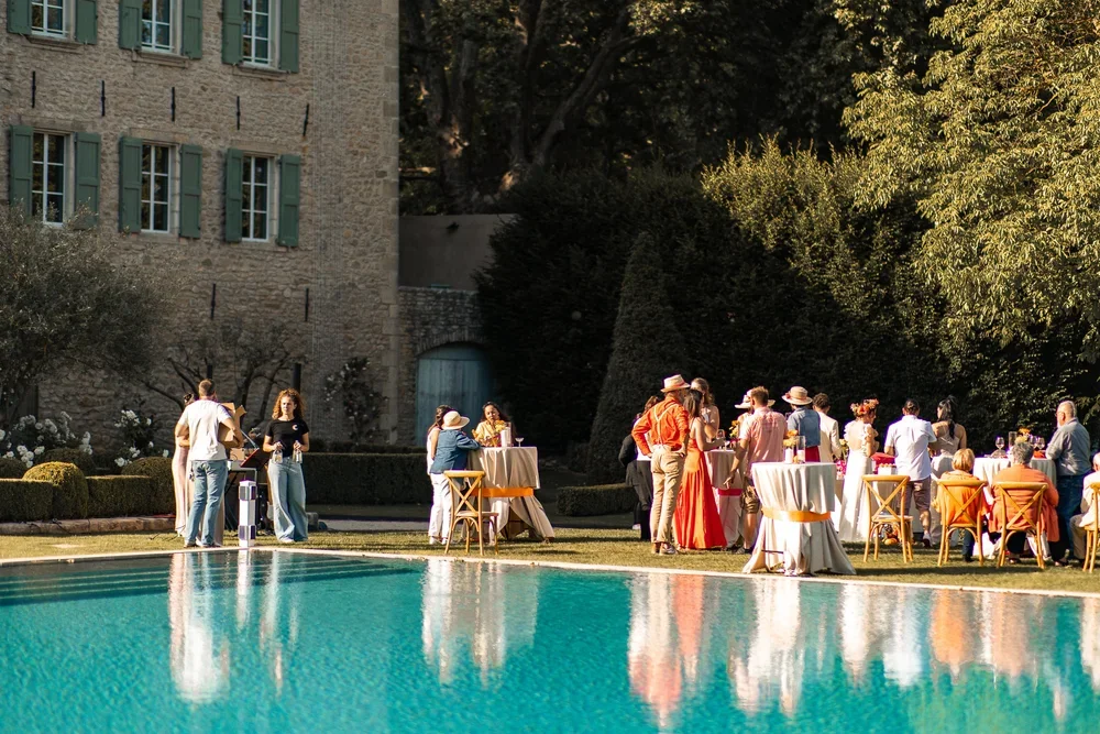 Animation musicale Silver Duo en extérieur, pendant un mariage en Provence