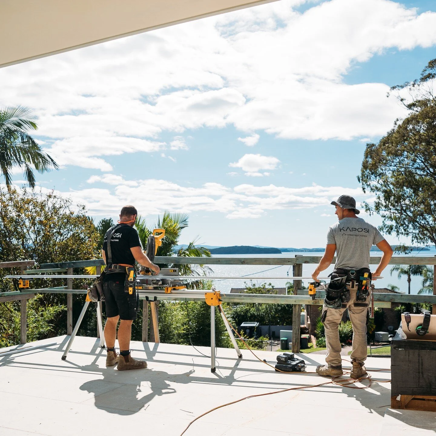 Stage one of this project is almost completed. This view will be missed. #building #residentialdesign #dreamhome #architecture #lakehome #residentialconstruction #masterbuilders Photography: @goodthanksmedia