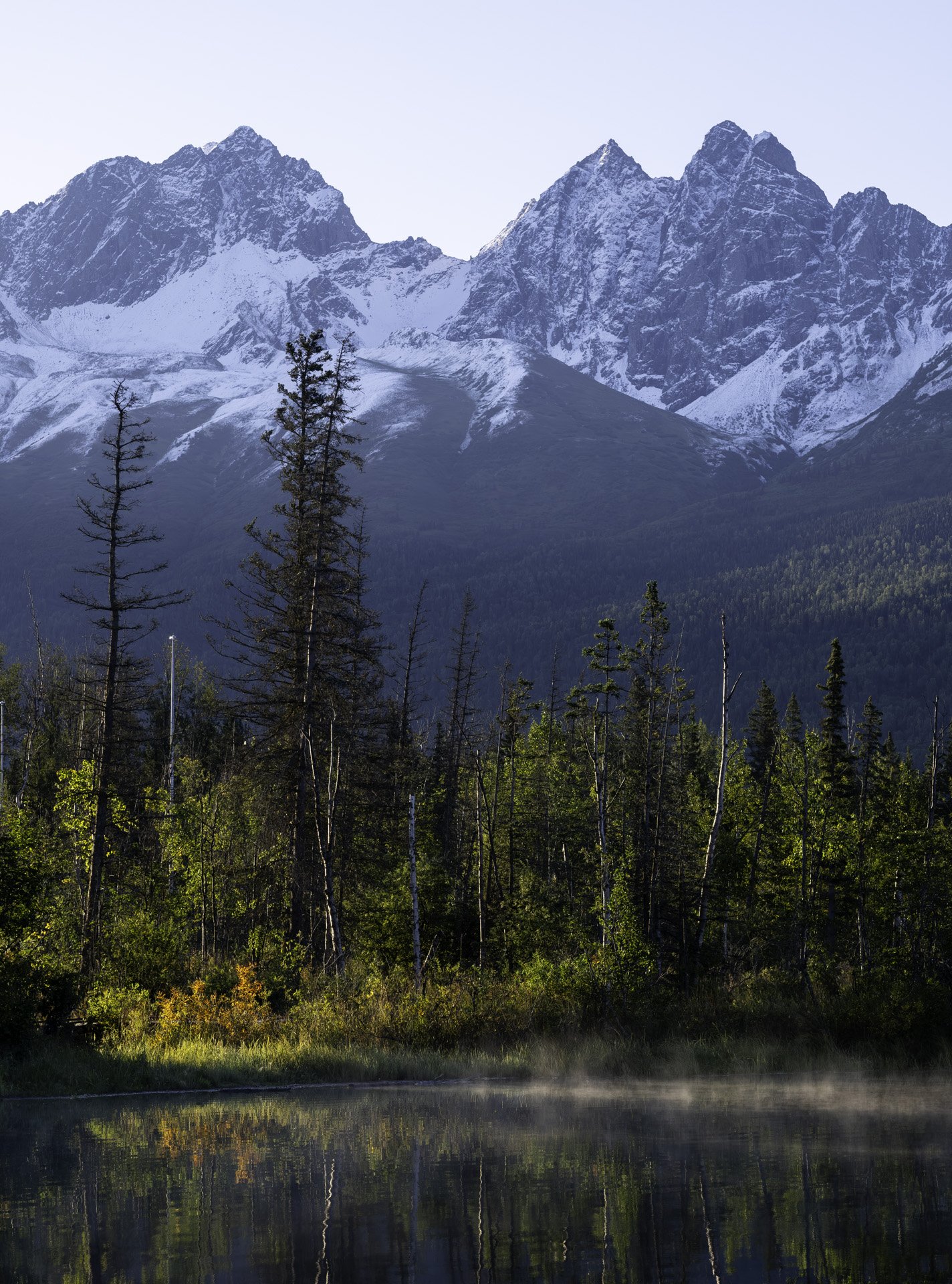 Twin Peaks and Goat Rock from Reflections Lake, Alaska.jpg