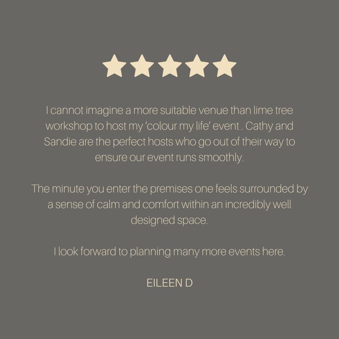 Google reviews are so important to small businesses so we always appreciate it when someone takes the time to write one.

Thank you @creating.with.eileen for booking our space again and for your kind words.  Your workshops are so much fun and it's al