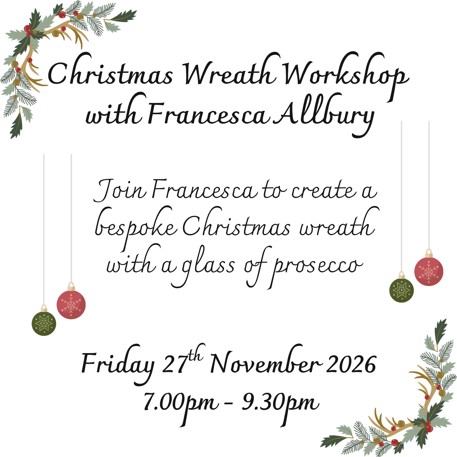 Christmas Wreath Workshop