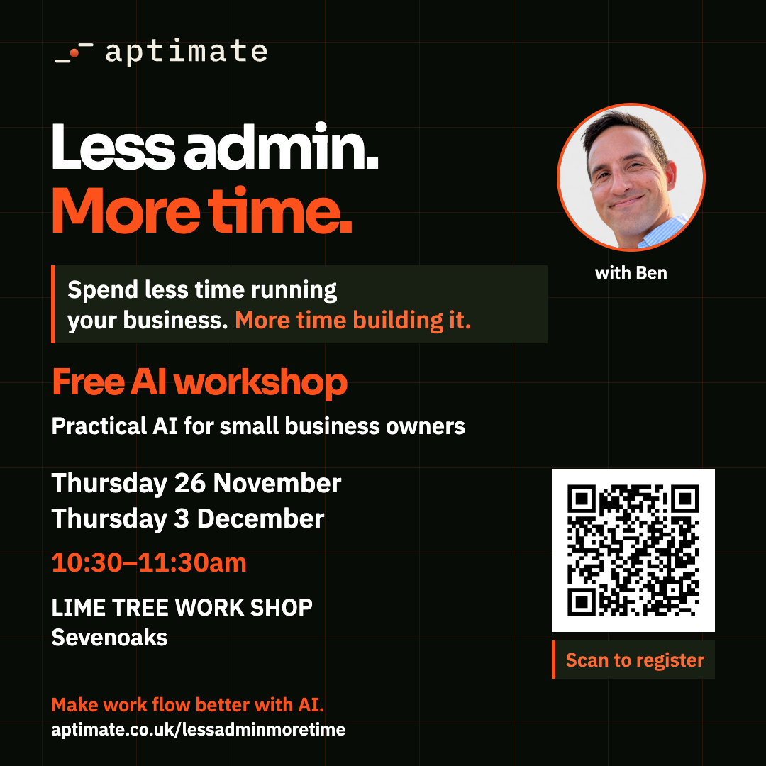 Less admin, more time: FREE practical AI workshops