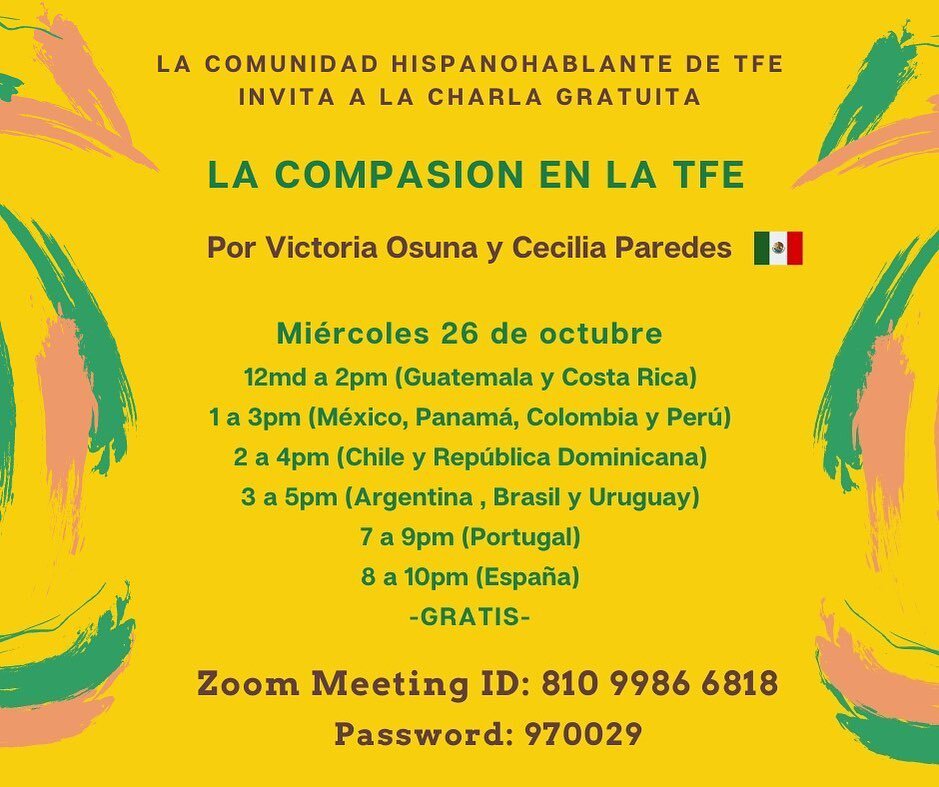 Charla de la comunidad EFT Latina! Ma&ntilde;ana d&iacute;a 27! 3pm Chile