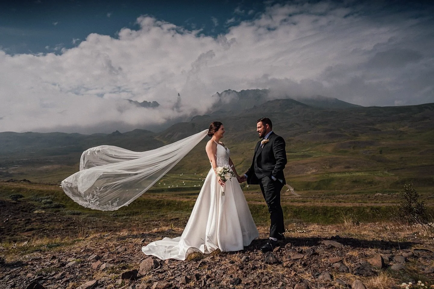 Elyse + Gareth, on their incredible wedding day along the north coast of Iceland. 
.
.
.
.
.
#icelandweddingphotographer #icelandwedding #icelandweddingphotography #akureyri #route1iceland #northiceland #oxnadalur #icelandelopement