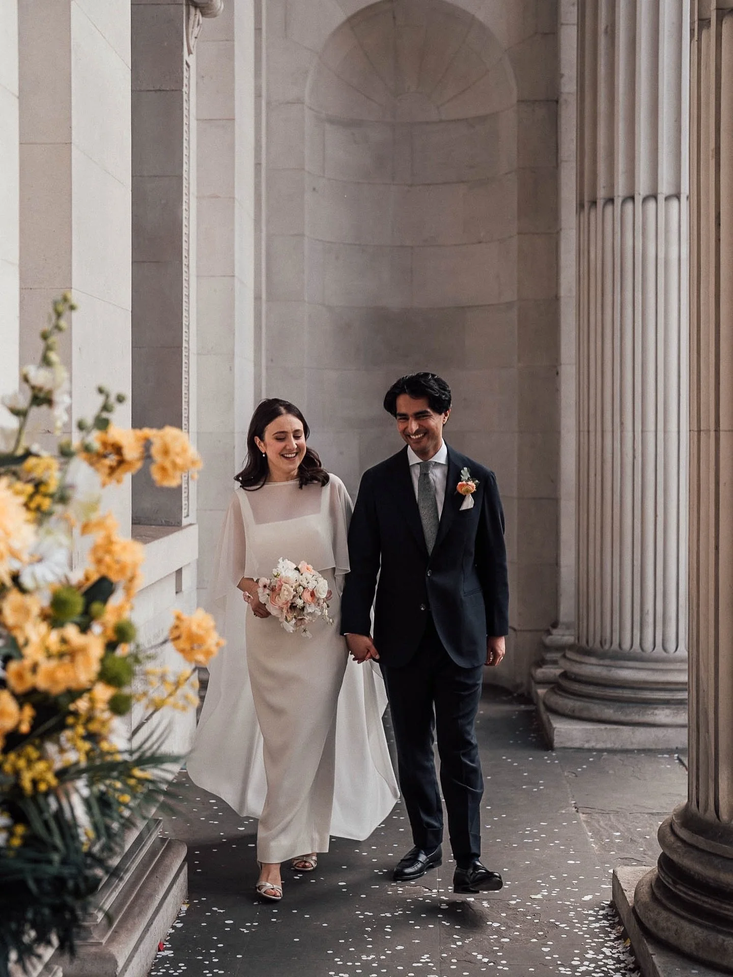 Danielle + Suley just after their lovely wedding ceremony at @adaytorememberlondon.
.
.
.
.
.
#londontownhallwedding #londonweddingphotographer #oldmarylebonetownhall #oldmarylebonetownhallwedding #marylebonetownhall