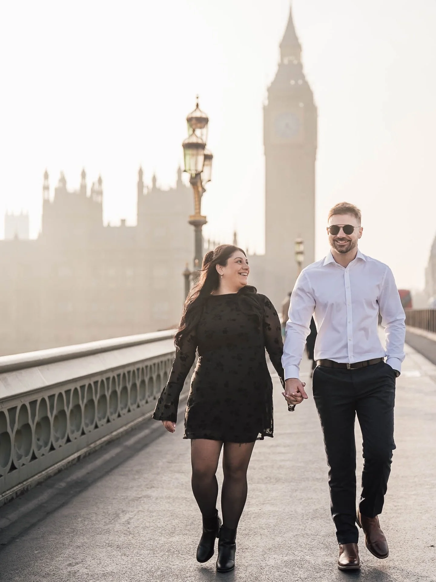 Another from Jake + Chantelle&rsquo;s couple shoot on a hazy afternoon in Westminster.
.
.
.
.
.
#londoncouplephotographer #londoncoupleshoot #londonengagementphotographer #londonweddingphotographer #westminsterbridge