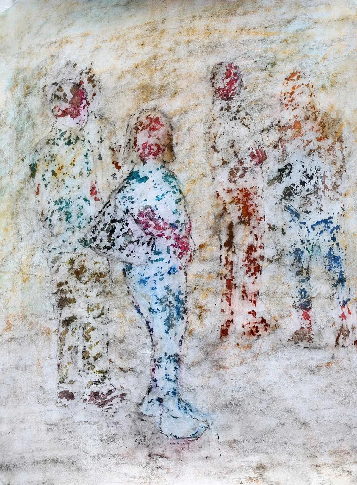 Look. 30x22”, oil pastel, acrylic, pastel, 2025.