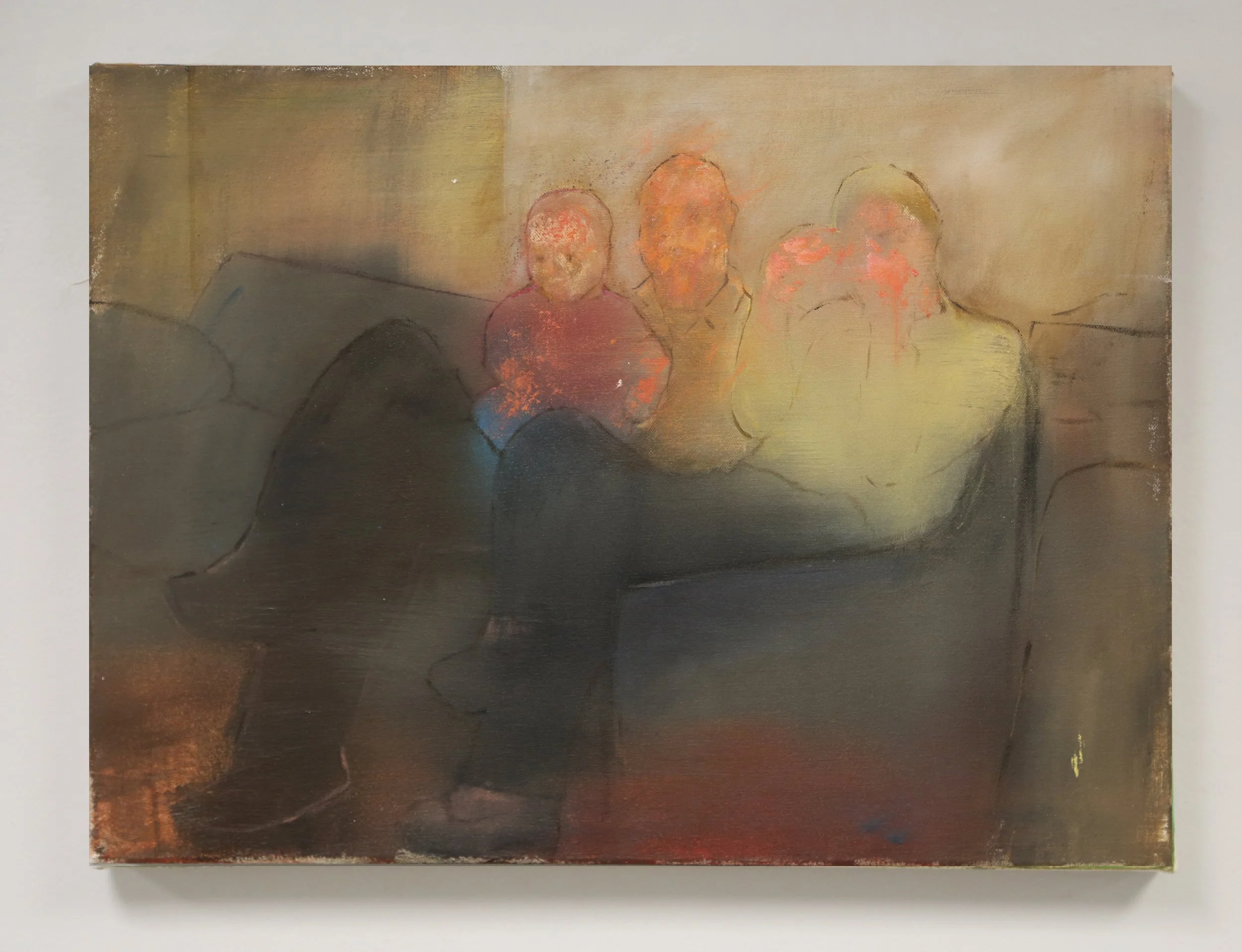 Clench. light fade. Toddle. 18x24", acrylic on canvas, 2025