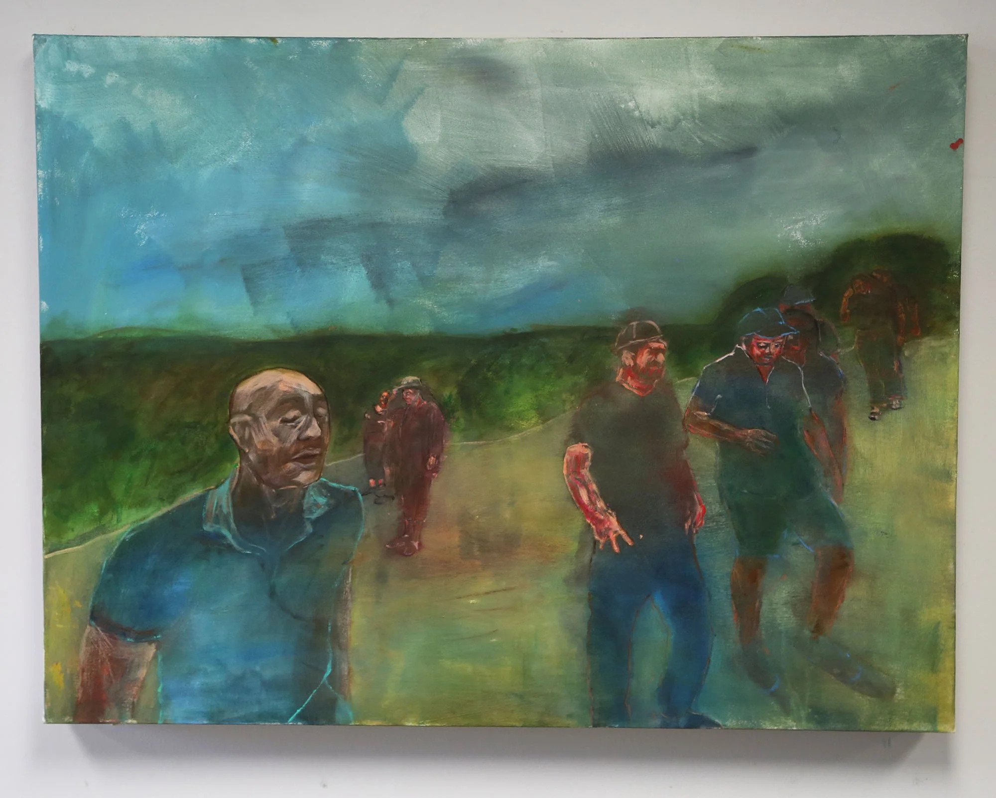 March of the Fireflies. 36x48", acrylic on canvas, 2024.