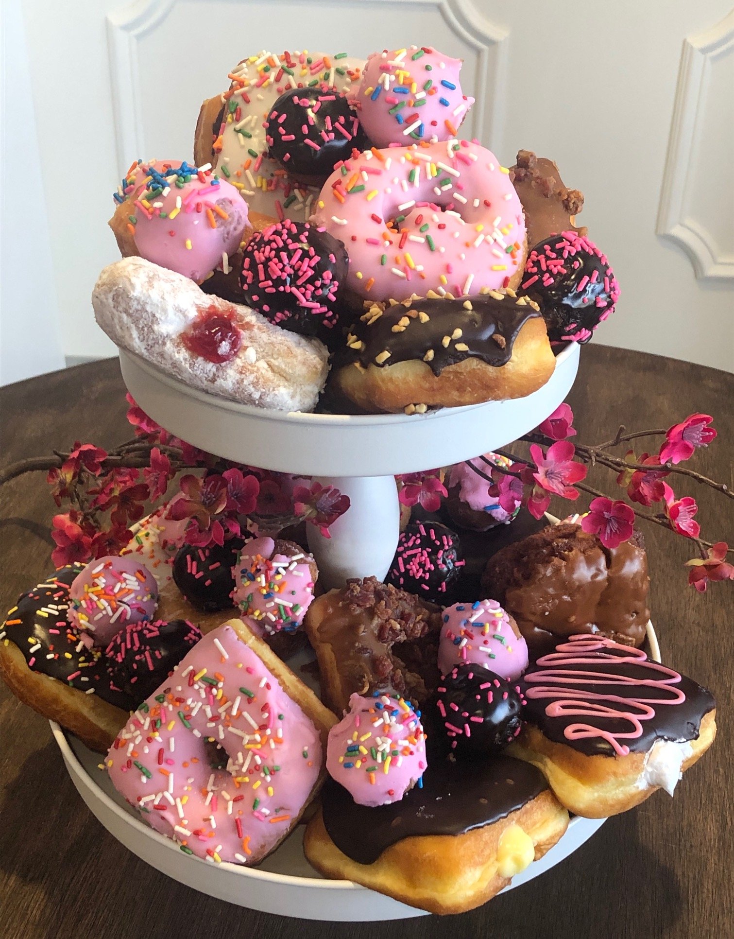 Tiered Cake stand donut up close.jpg