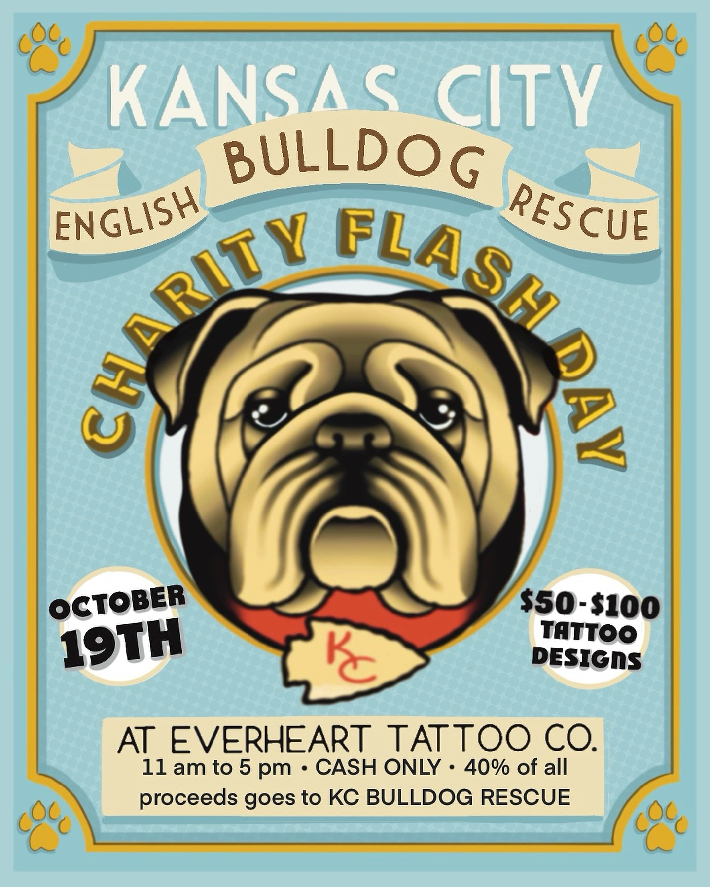 🌟Join Us for a Pawsitively Pawesome Flash Tattoo Event with @kcbulldogrescue 🌟

🐾 Calling all dog lovers and tattoo enthusiasts! We&rsquo;re excited to announce a special event dedicated to our furry friends in need. Join us for the &ldquo;Kansas 