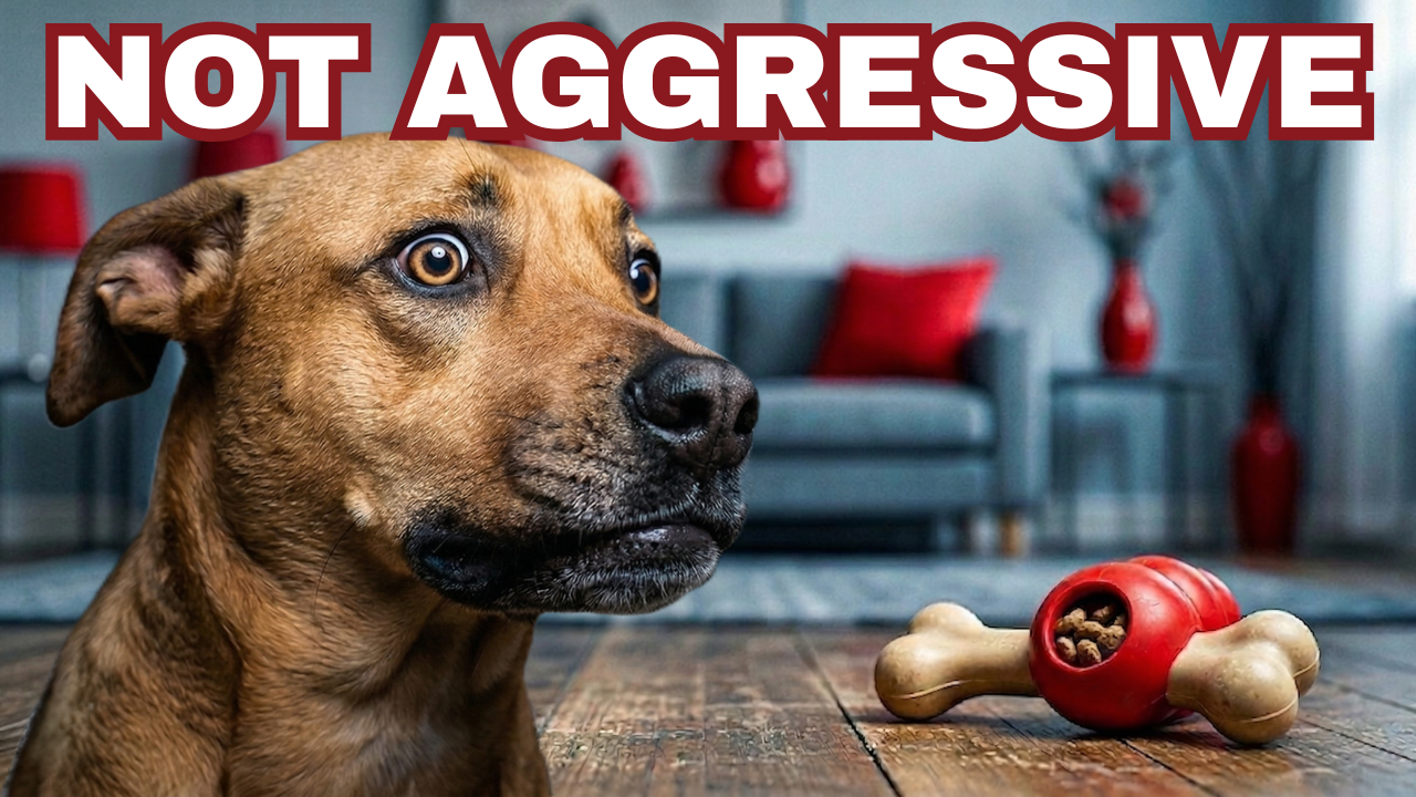 When a dog guards resources, but won’t actually interact with them