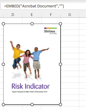 How to find embedded objects in Excel